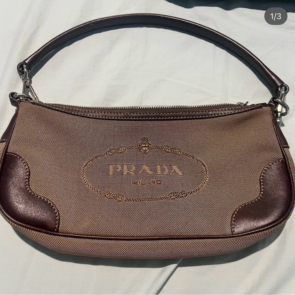 Prada Jacquard Moro Corda Shoulder Bag